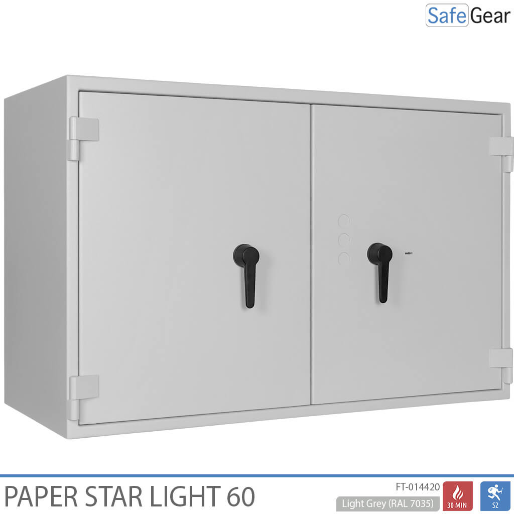 Paper Star Light 60 Sejf na dokumenty – 28 segregatorów – Test antywłamaniowy S2 / Test ognioodporności 30 min
