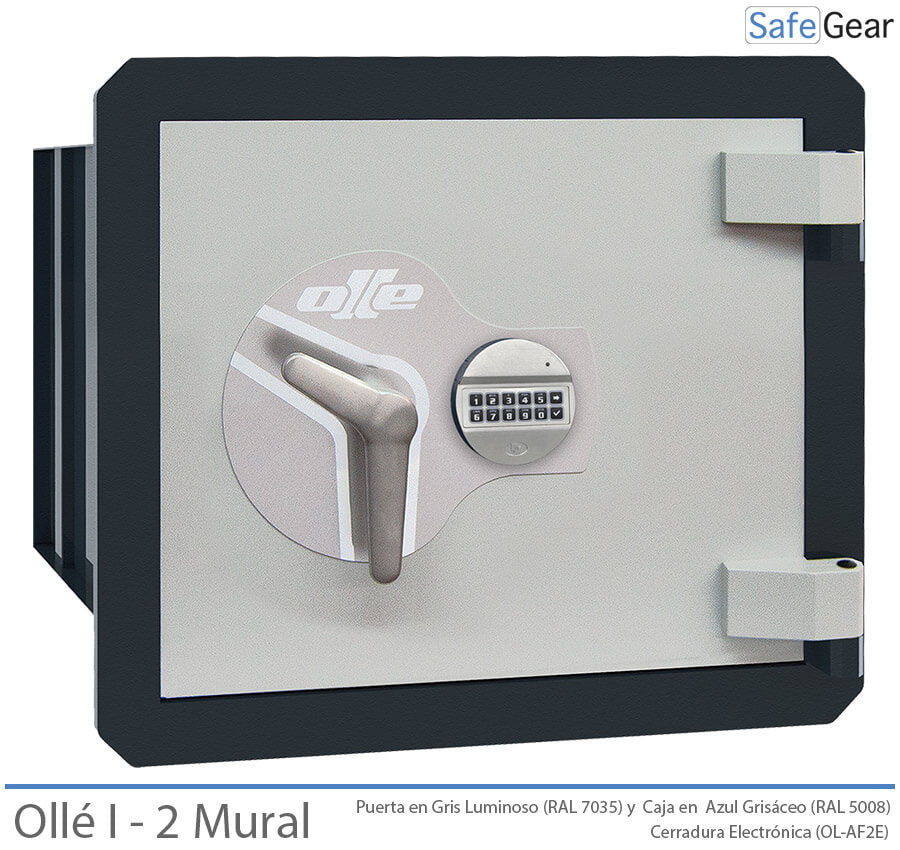 Ollé I-2 Grade 1 wall safe with electronic lock, door closed