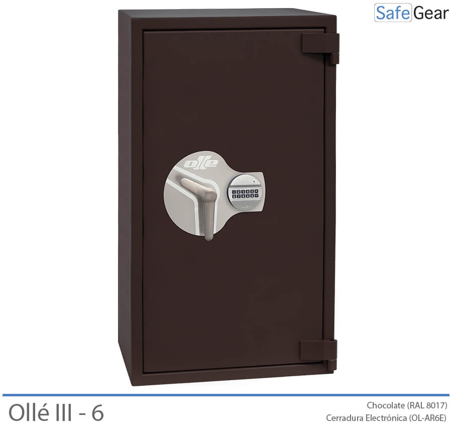 Ollé III-6 Grade 3 safe with code lock, door closed