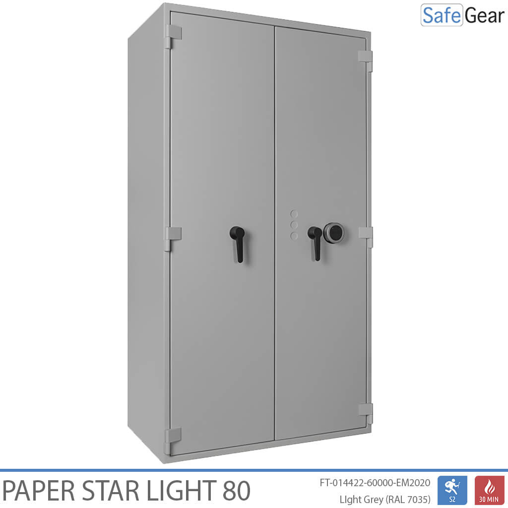 Paper Star Light Sejf na dokumenty 80 – 55 segregatorów – test antywłamaniowy S2 / test ogniowy 30 min