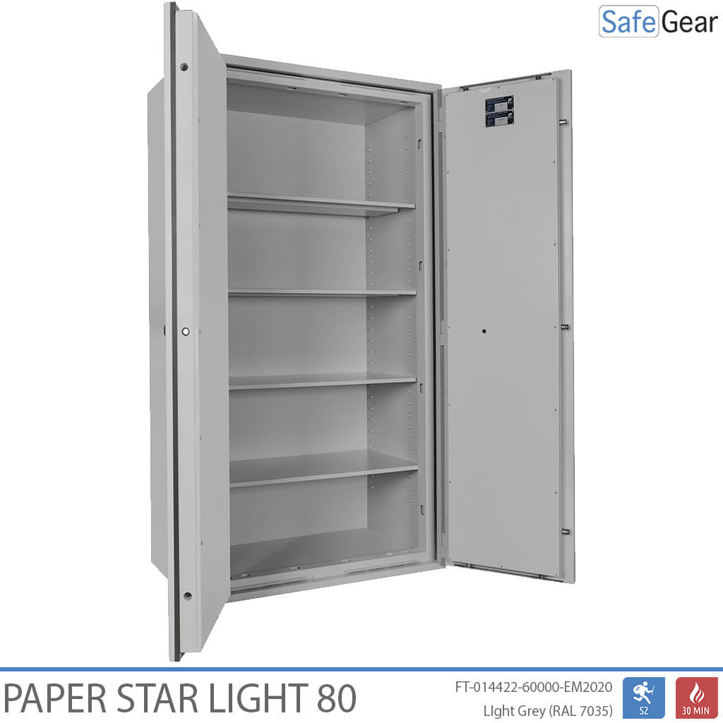 Paper Star Light Sejf na dokumenty 80 – 55 segregatorów – test antywłamaniowy S2 / test ogniowy 30 min