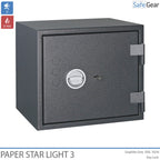 Paper Star Light 3 Sejf ognioodporny – 5 segregatorów – Klasa odporności na włamanie S2 / odporność ogniowa 30 min