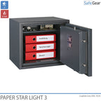Paper Star Light 3 Sejf ognioodporny – 5 segregatorów – Klasa odporności na włamanie S2 / odporność ogniowa 30 min