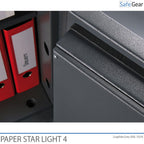 Paper Star Light 4 Sejf ognioodporny – 7 segregatorów – Klasa odporności na włamanie S2 / test odporności ogniowej 30 min