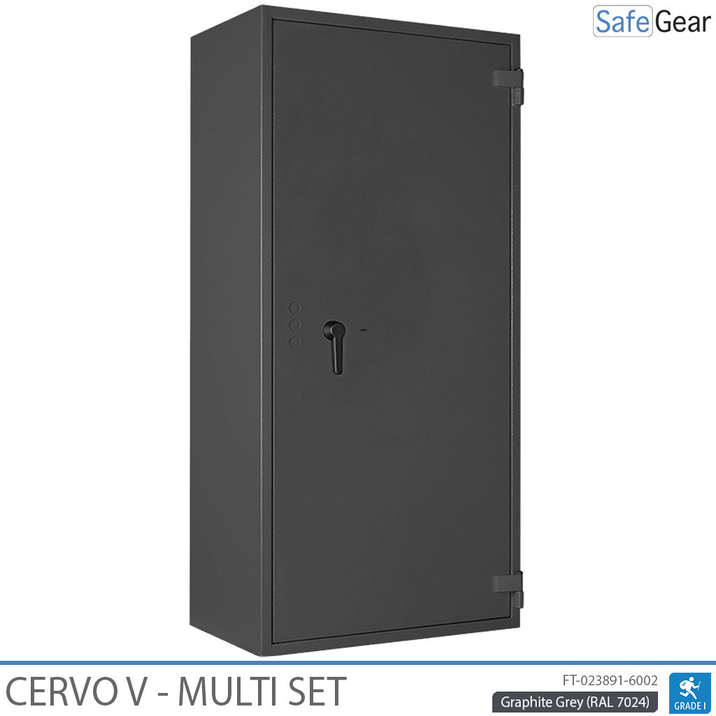 Cervo V Multi Set – szafa na broń – (14 karabinów) – Klasa 1 w teście odporności na włamanie