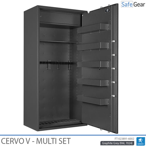 Cervo V Multi Set – szafa na broń – (14 karabinów) – Klasa 1 w teście odporności na włamanie
