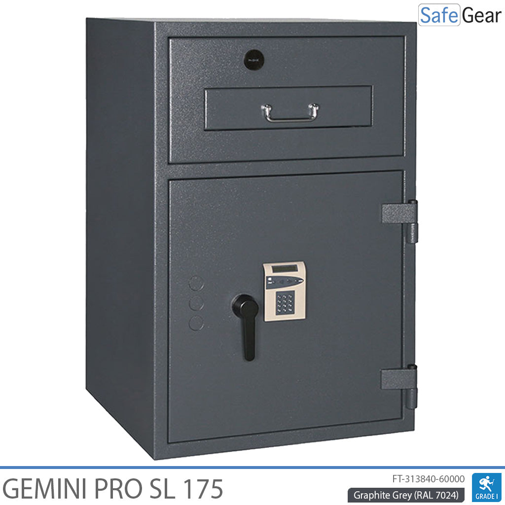 Gemini Pro SL 175 Sejf Wrzutowy (205 L) - Test antywłamaniowy D-I - Zamek Szyfrowy z 9 kodami użytkowników