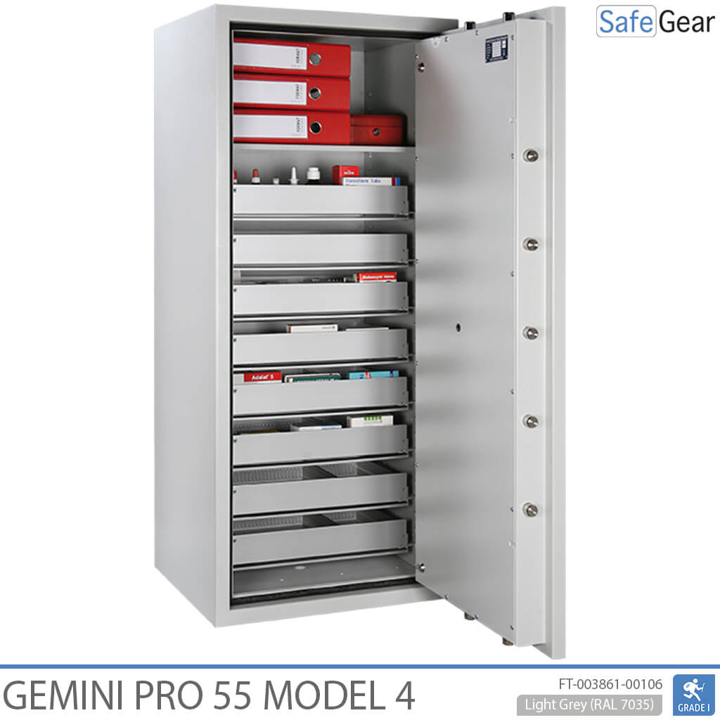 Gemini Pro 55 - Sejf Apteczny (292 litry) - 7 szuflad - 1 półka - Test antywłamaniowy Klasa 1