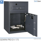 Gemini Pro D-I 175 Deposit Safe (205 L) - Burglary Test D-I - Code Lock with 9 user codes