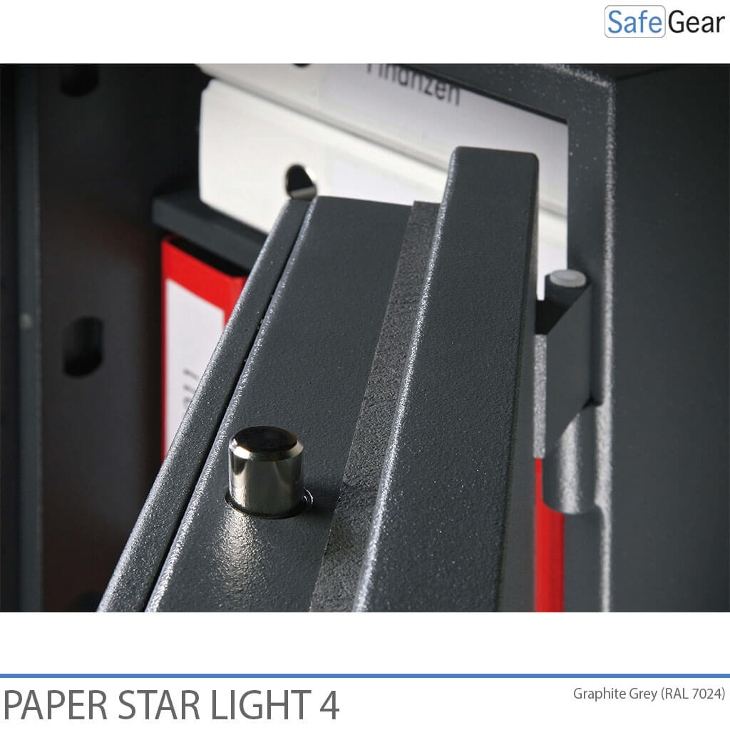 Paper Star Light 4 Sejf ognioodporny – 7 segregatorów – Klasa odporności na włamanie S2 / test odporności ogniowej 30 min