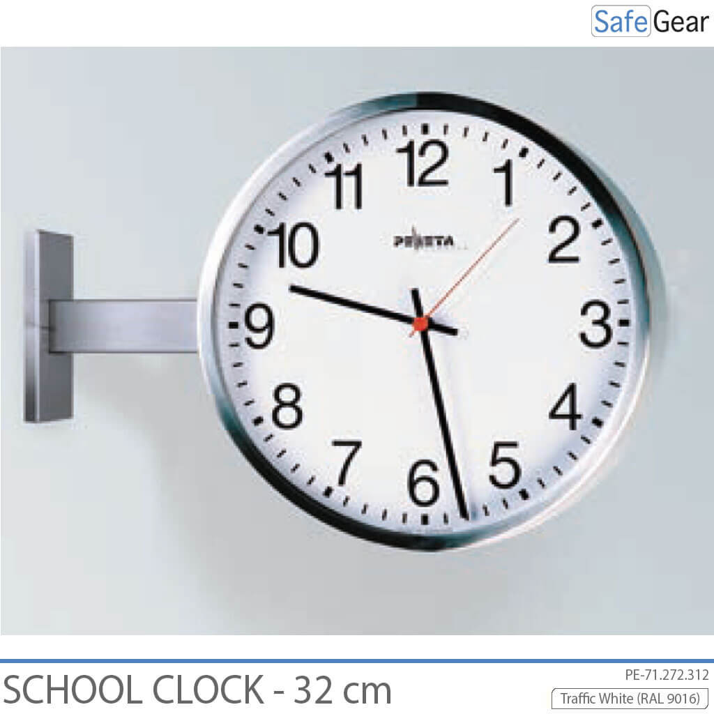 Analogowy Zegar Szkolny – do wnętrz – okrągły – 32 cm