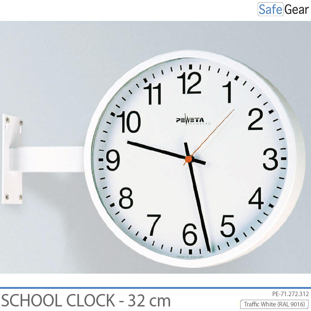 Analogowy Zegar Szkolny – do wnętrz – okrągły – 32 cm
