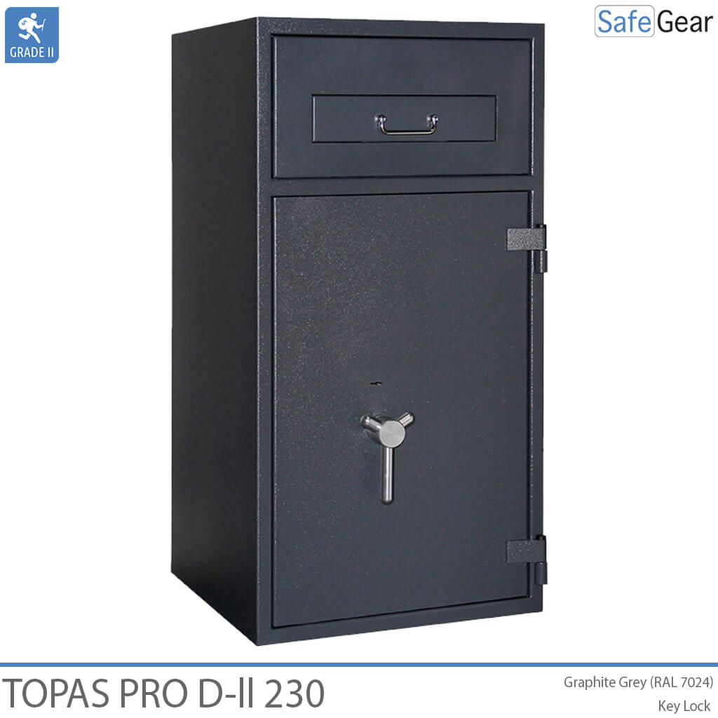 Topas Pro D-II 230 Sejf Wrzutowy (229 L) - test odporności na włamanie D-II - zamek na klucz