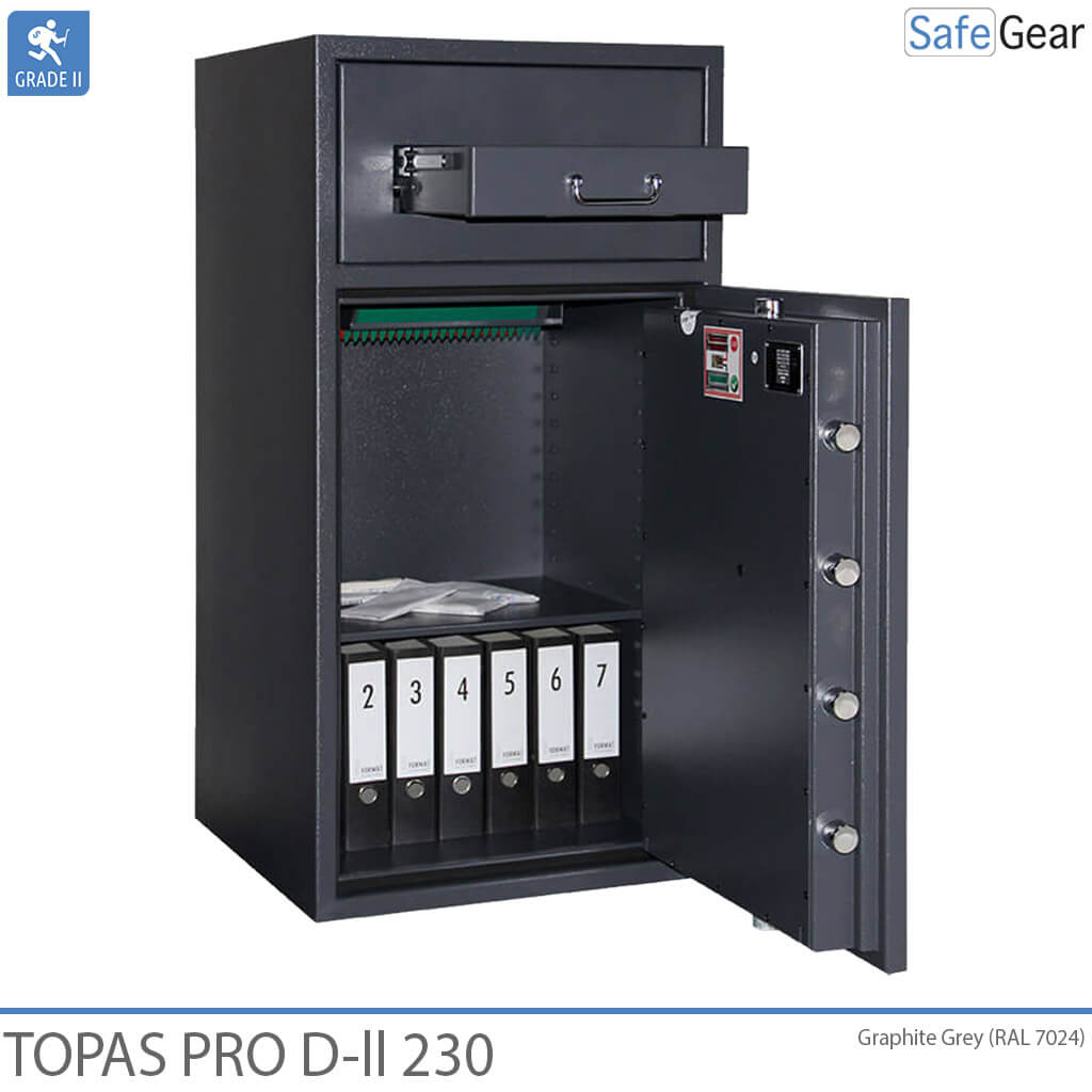 Topas Pro D-II 315 Sejf Wrzutowy (311 L) - test odporności na włamanie D-II - zamek na klucz